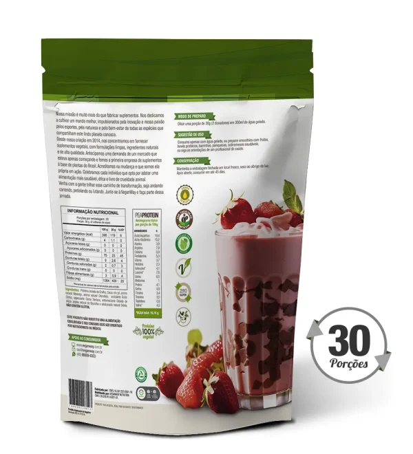 PROTEÍNA DE ERVILHA SABOR CACAU COM MORANGO | PEA CACAU COM MORANGO